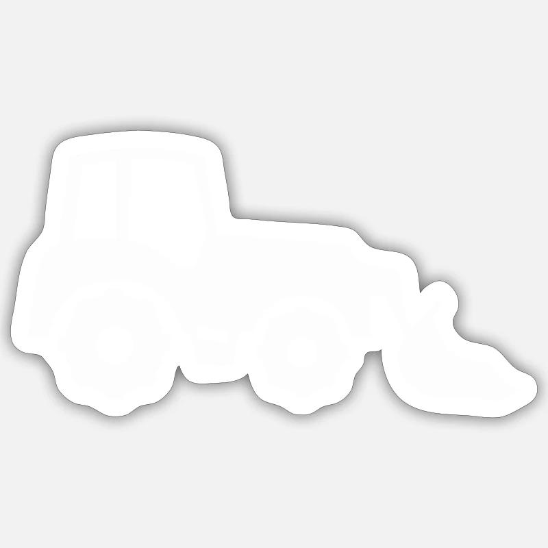 bagger - Sticker Größe S (10 x 10 cm) - Mattweiß