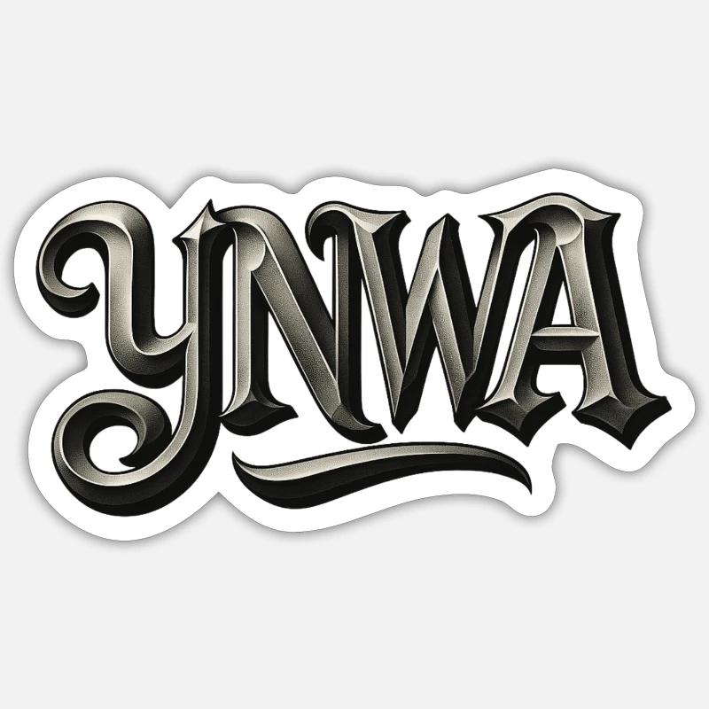 Ynwa - Sticker taille S (10 x 10 cm) - blanc mat
