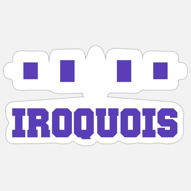 La ceinture iroquoise de Hiawatha - Sticker taille S (10 x 10 cm) - blanc mat