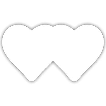 Hearts Love Symbol - Sticker size S (10 x 10 cm) - white matte - Front