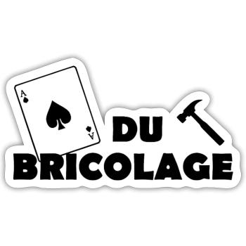 As du bricolage - Sticker taille S (10 x 10 cm) - blanc mat - Devant