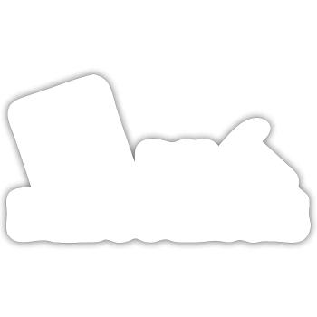 as du bricolage - Sticker taille S (10 x 10 cm) - blanc mat - Devant