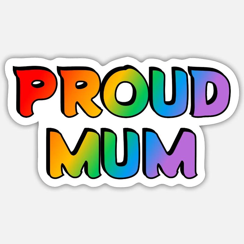 Stolze Mama - Sticker Größe S (10 x 10 cm) - Mattweiß