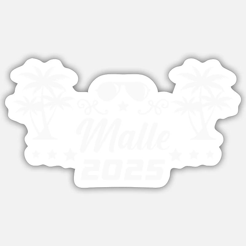MALLE 2025 - Sticker taille S (10 x 10 cm) - blanc mat