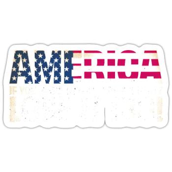 Lose it big – America - Sticker Größe S (10 x 10 cm) - Mattweiß - Vorne
