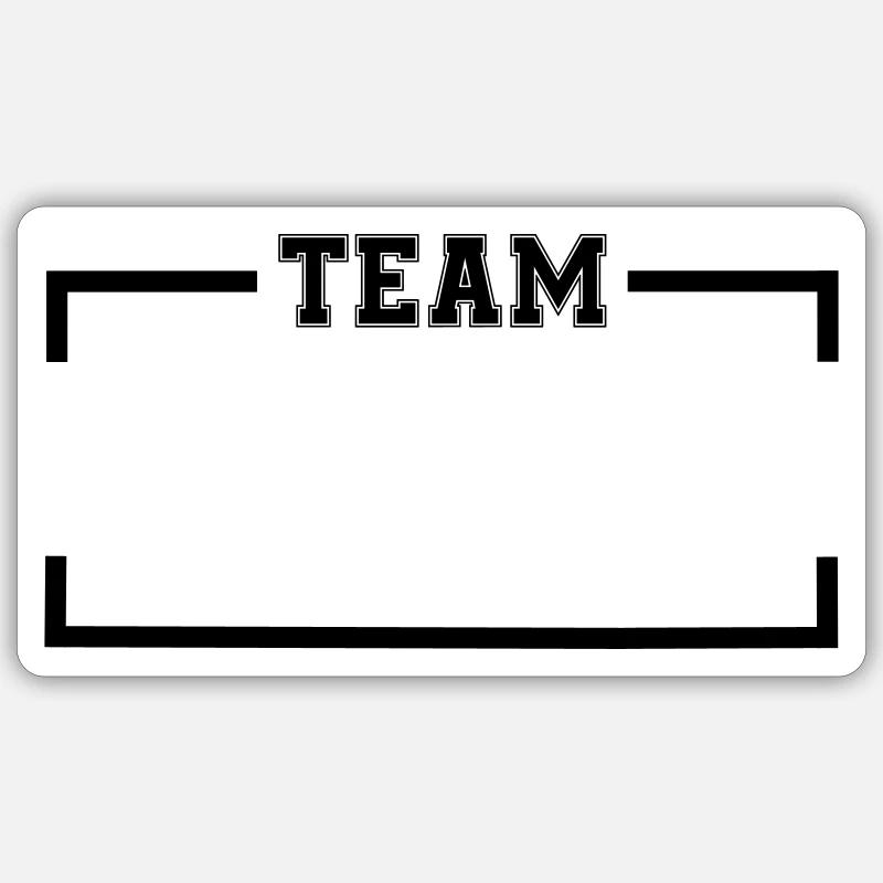 équipe - Sticker taille S (10 x 10 cm) - blanc mat