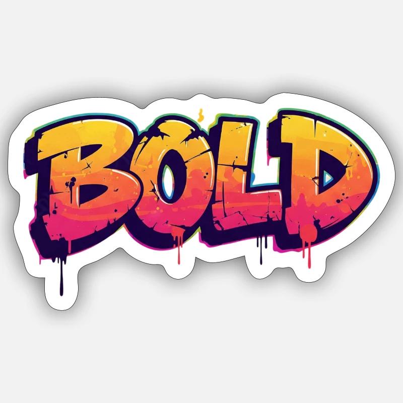 Bold Sticker size S (10 x 10 cm)