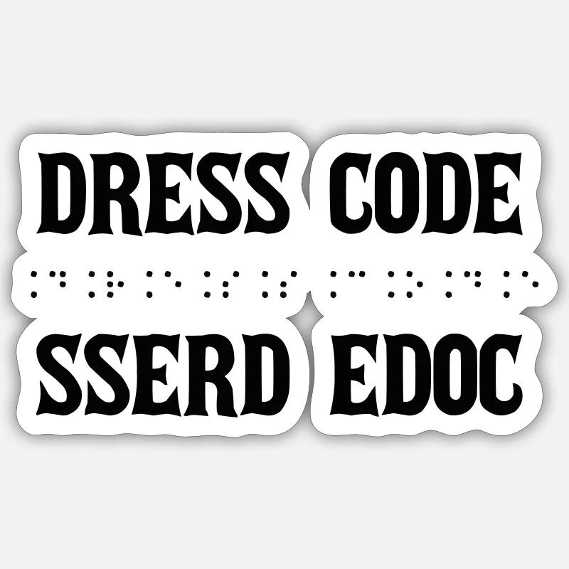 Code Mode Inspiration - Sticker taille S (10 x 10 cm) - blanc mat