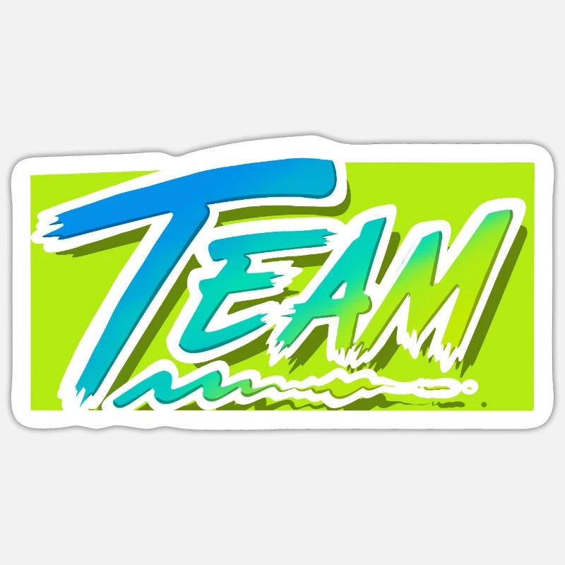 Équipe - Sticker taille S (10 x 10 cm) - blanc mat