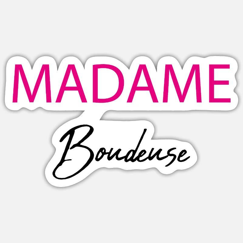 madame boudeuse Sticker taille S (10 x 10 cm)