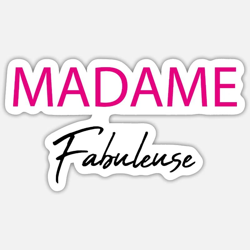 madame fabuleuse Sticker taille S (10 x 10 cm)