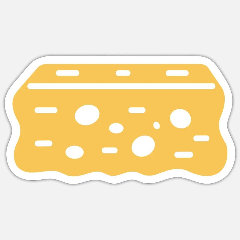 Abstract Natural Creative Sponge - Sticker size S (10 x 10 cm) - white matte