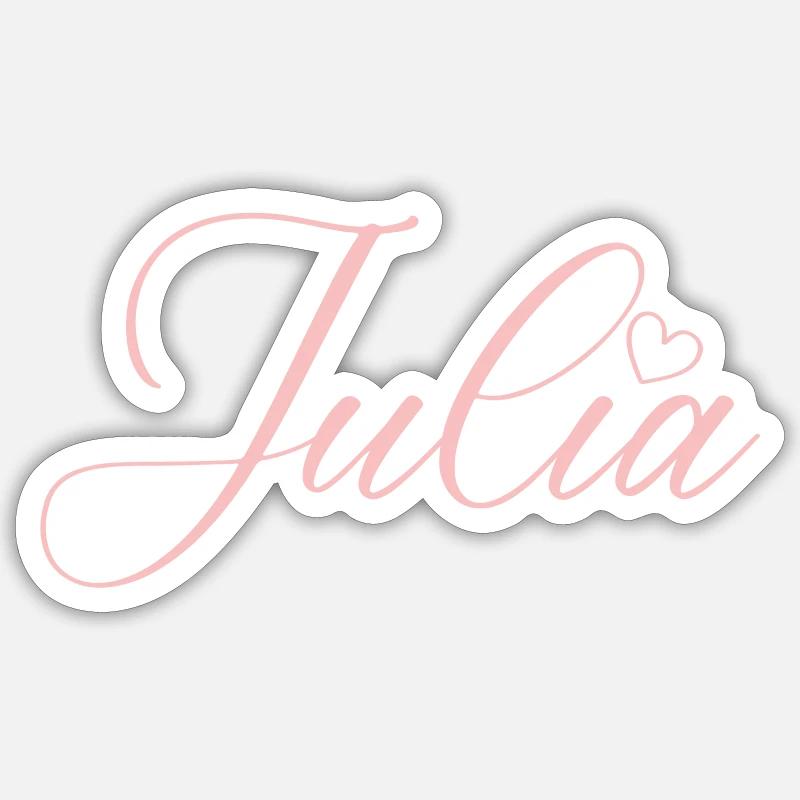 Julia Name - Sticker size S (10 x 10 cm) - white matte