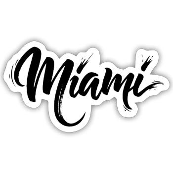 Miami - Sticker Größe S (10 x 10 cm) - Mattweiß - Vorne