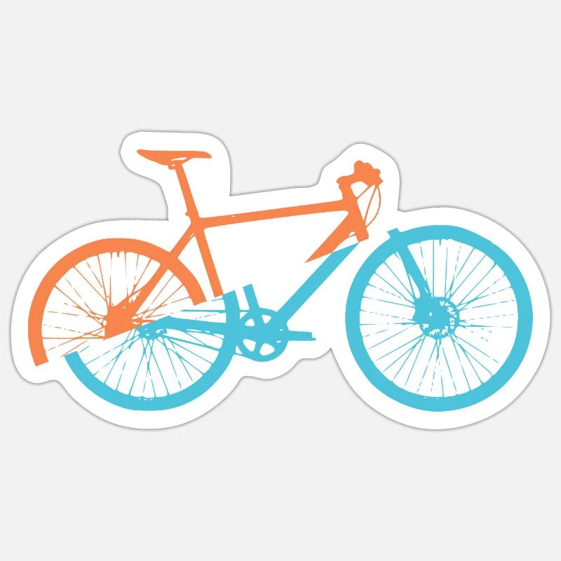 Dynamic bicycle design Sticker size S (10 x 10 cm)