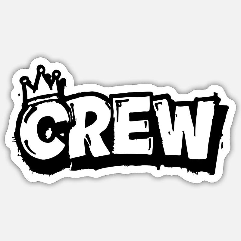 Graffiti de l’équipe - Sticker taille S (10 x 10 cm) - blanc mat