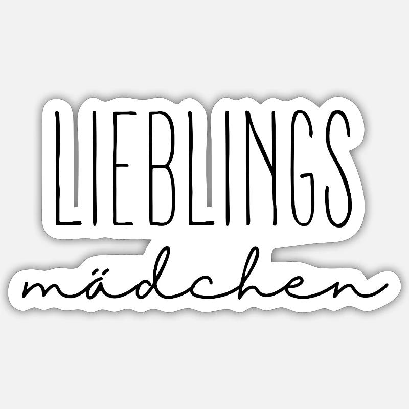 Minimalistisch – Lieblingsmädchen | Typogr Design Sticker Größe S (10 x 10 cm)