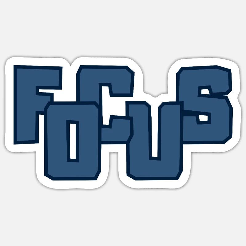 Fools Bold Block Lettering - Sticker size S (10 x 10 cm) - white matte