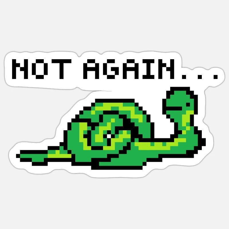 pixelart snake Sticker size S (10 x 10 cm)