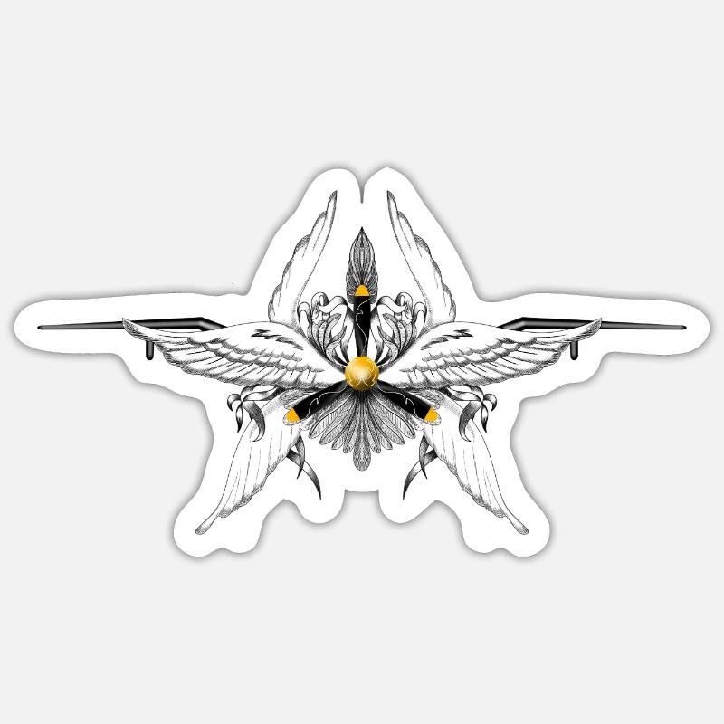 pilot - Sticker size S (10 x 10 cm) - white matte