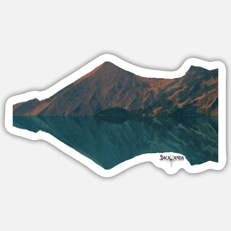 Jacaranda Mountain Mirror Sticker size S (10 x 10 cm)