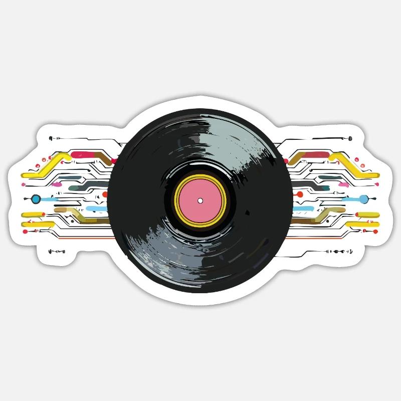 Vinyl_2 - Sticker taille S (10 x 10 cm) - blanc mat