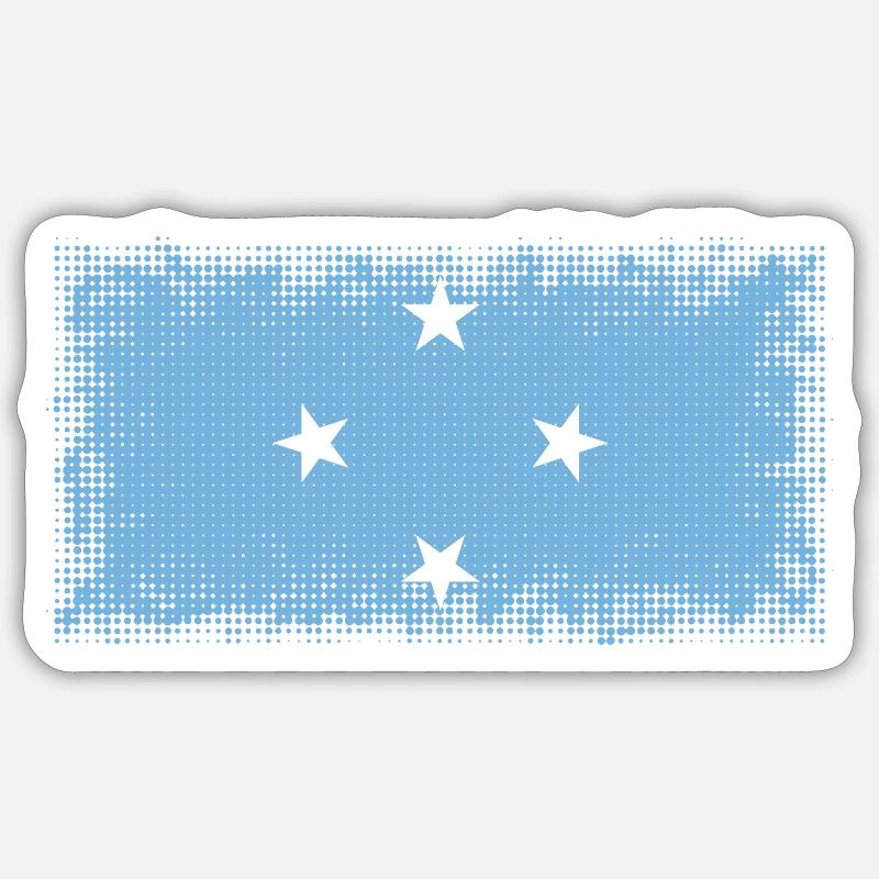 Gift for Micronesia - Sticker size S (10 x 10 cm) - white matte
