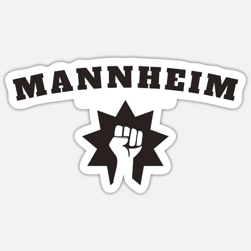 Mannheim - Sticker taille S (10 x 10 cm) - blanc mat
