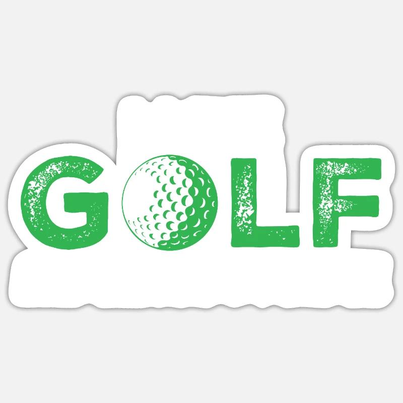 Golf - Sticker Größe S (10 x 10 cm) - Mattweiß