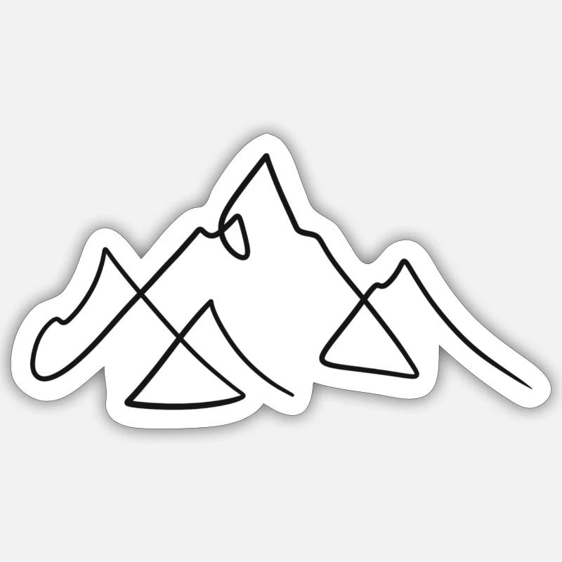Moving Mountains - Sticker size S (10 x 10 cm) - white matte