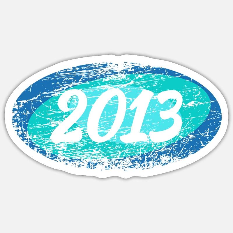 2013 2013 - Sticker Größe S (10 x 10 cm) - Mattweiß