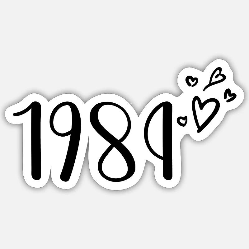 1984 - Sticker size S (10 x 10 cm) - white matte