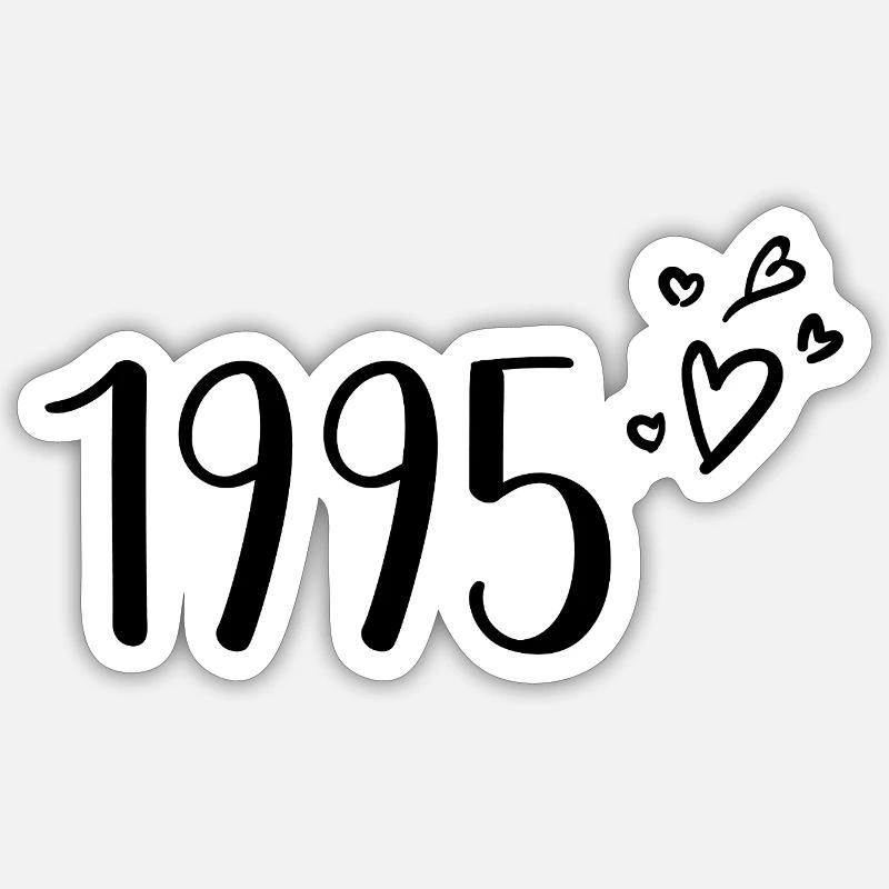 1995 - Sticker size S (10 x 10 cm) - white matte