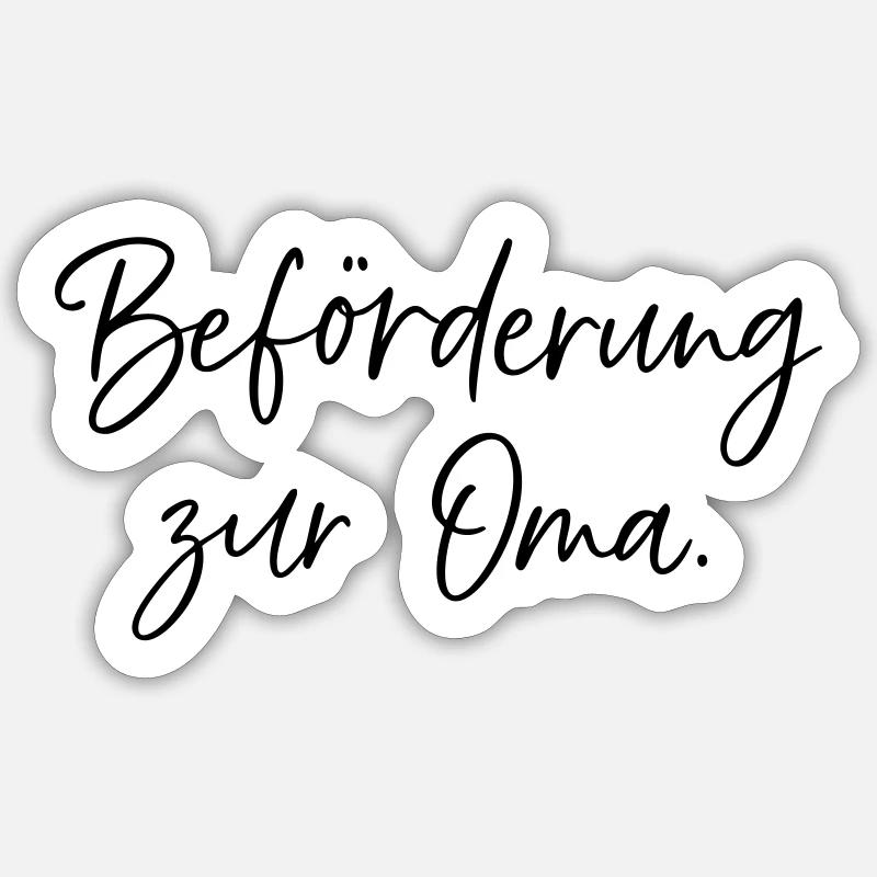 Promotion au rang de grand-mère - Sticker taille S (10 x 10 cm) - blanc mat