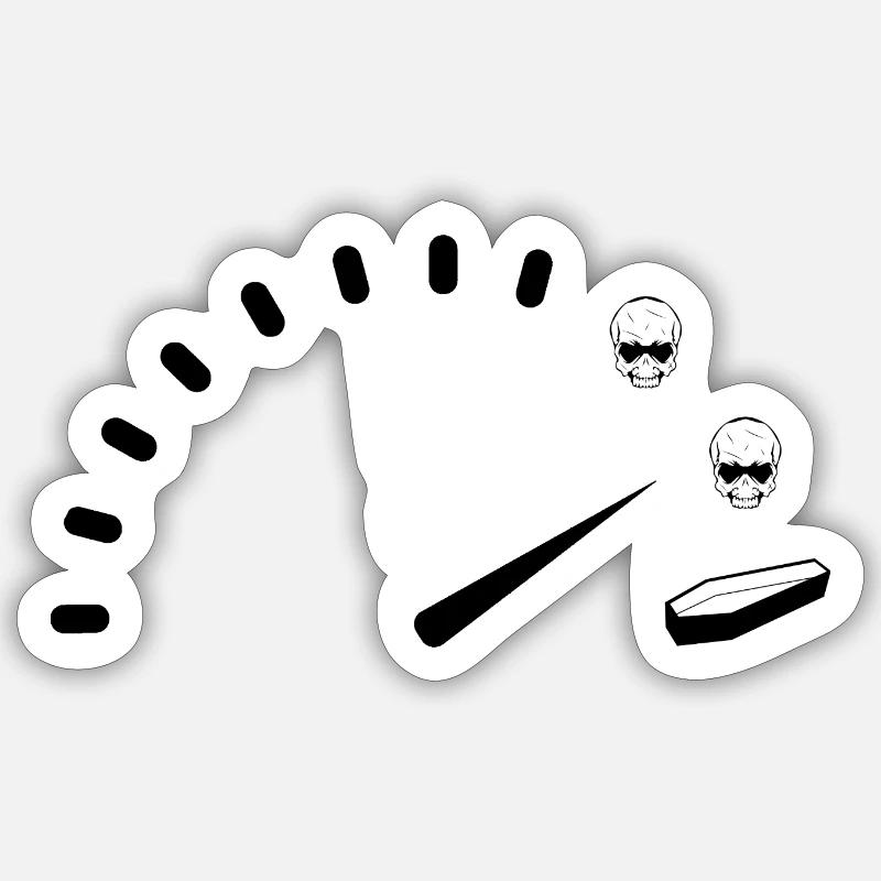 Geschwindigkeitsüberschreitung Sticker Größe S (10 x 10 cm)