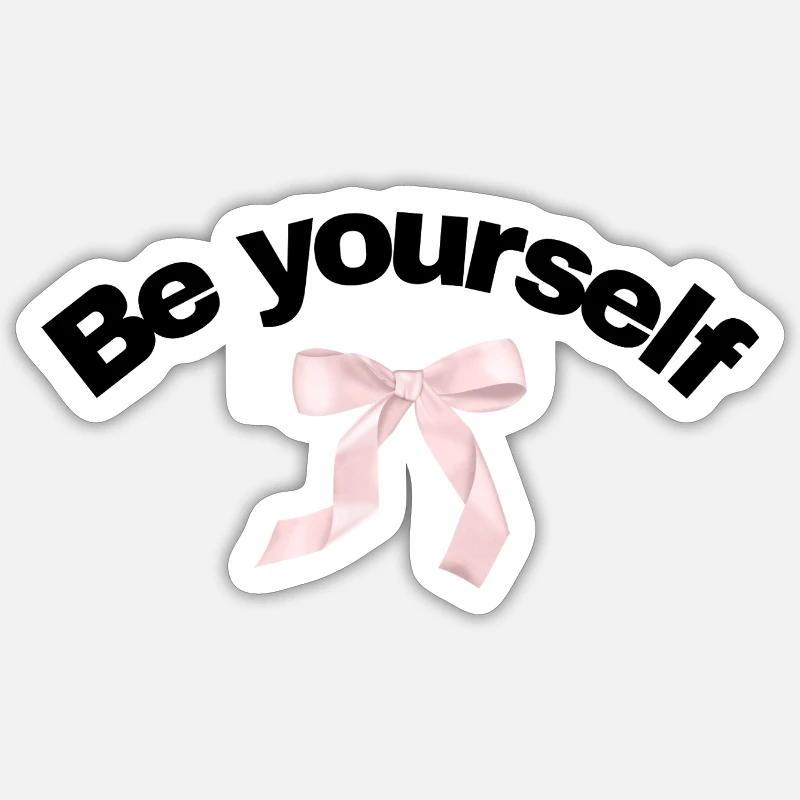 Sois toi-même avec un arc - Sticker taille S (10 x 10 cm) - blanc mat