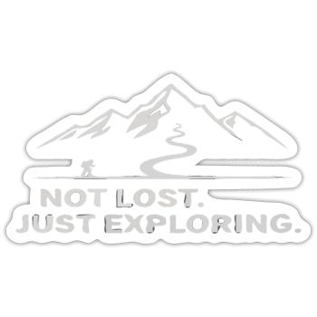 Randonnée Montagnes Randonnée Randonneurs Nature en plein air Forêt - Sticker taille S (10 x 10 cm) - blanc mat - Devant