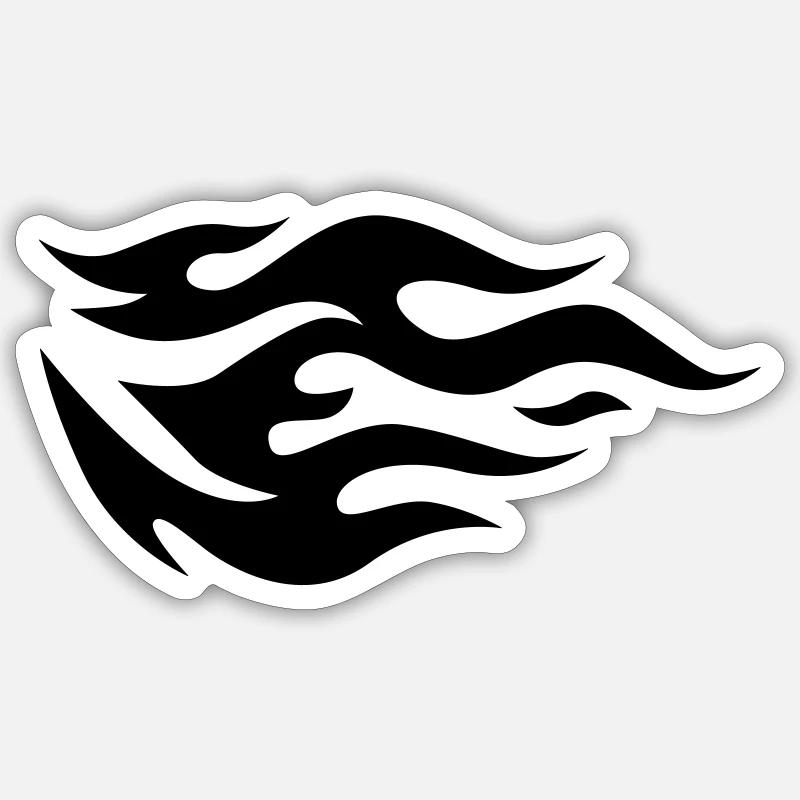 Flammes d’un feu Sticker taille S (10 x 10 cm)