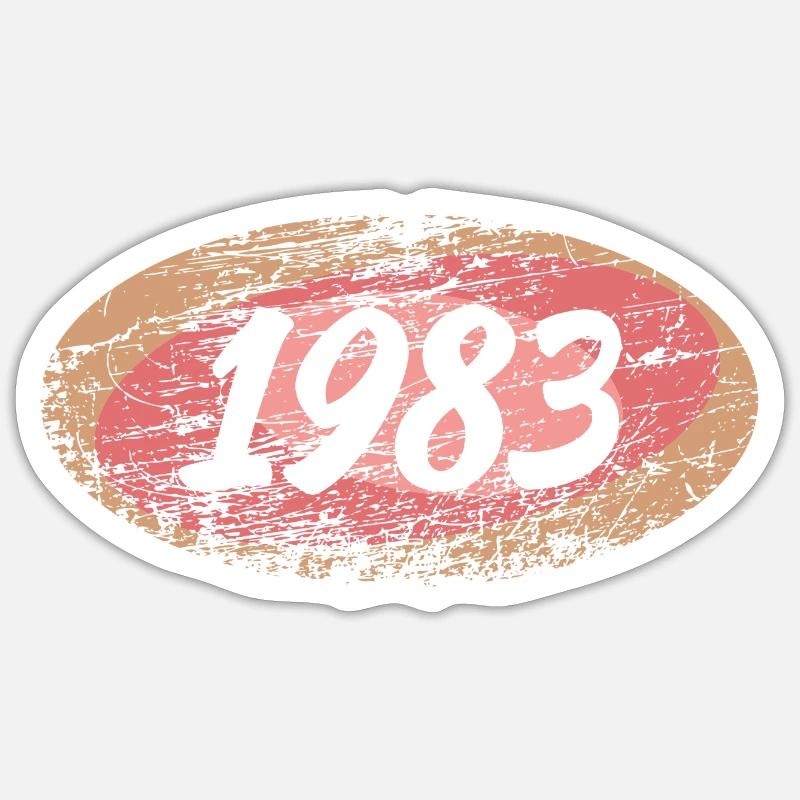 1983 - Sticker taille S (10 x 10 cm) - blanc mat