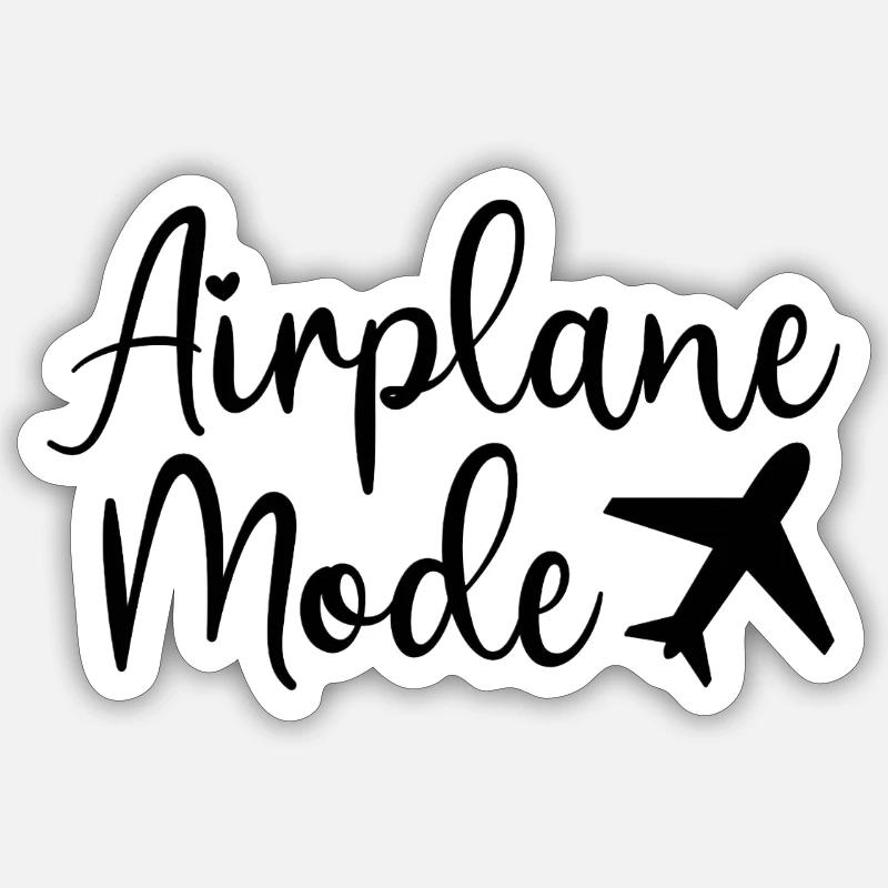 Flugmodus: Reiseflugstil - Sticker Größe S (10 x 10 cm) - Mattweiß