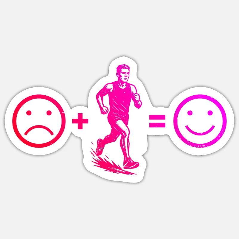 Purist Running Theme - Sticker size S (10 x 10 cm) - white matte