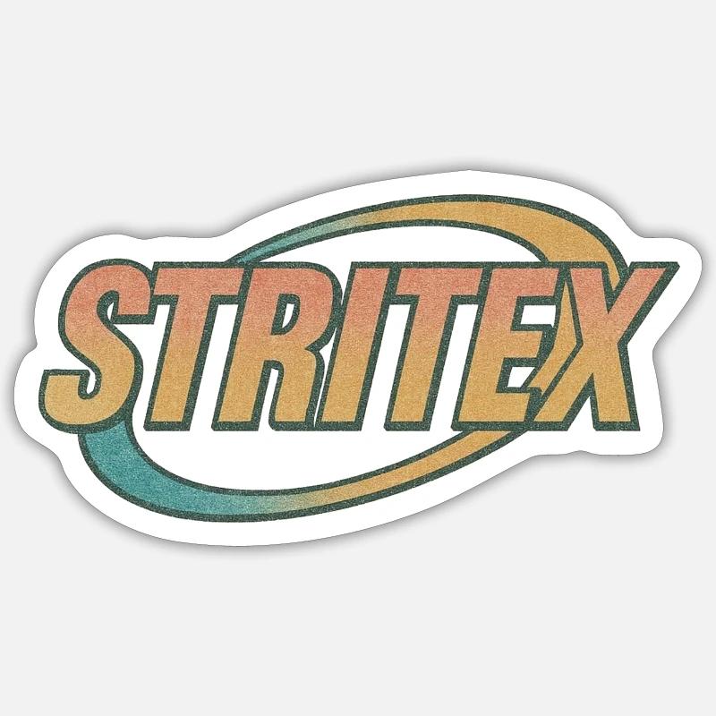 Stritex Retro Orbit Logo - Sticker taille S (10 x 10 cm) - blanc mat