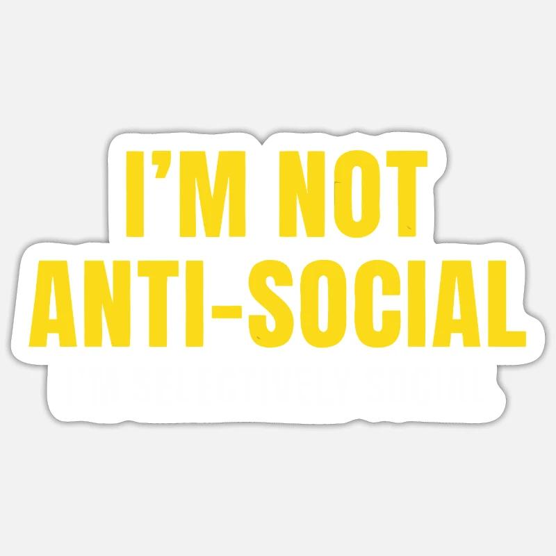 Selectively Social Statement - Sticker Größe S (10 x 10 cm) - Mattweiß