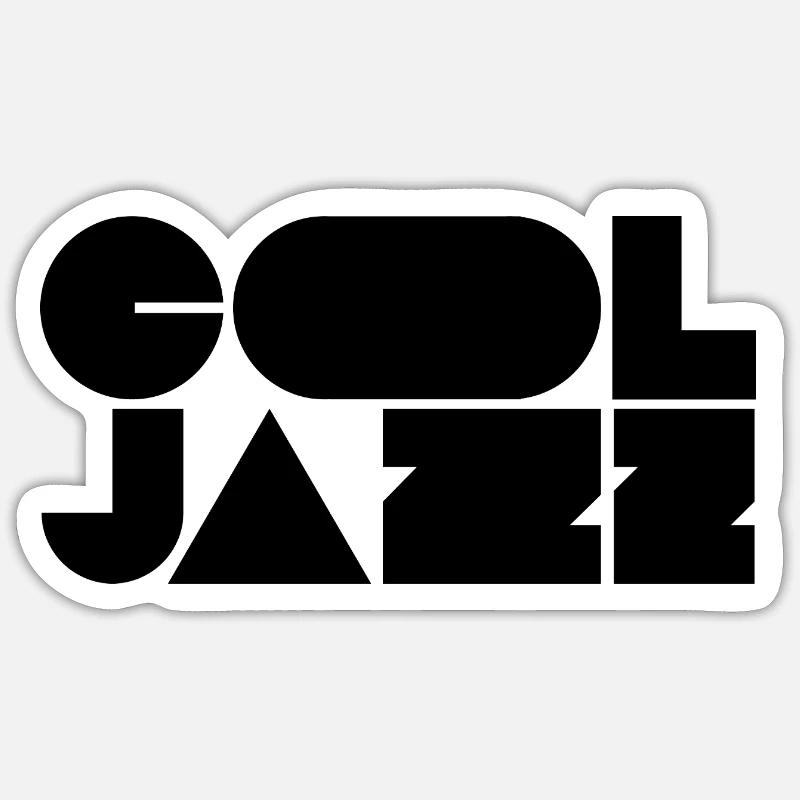 Bold cool jazz logo design Sticker size S (10 x 10 cm)