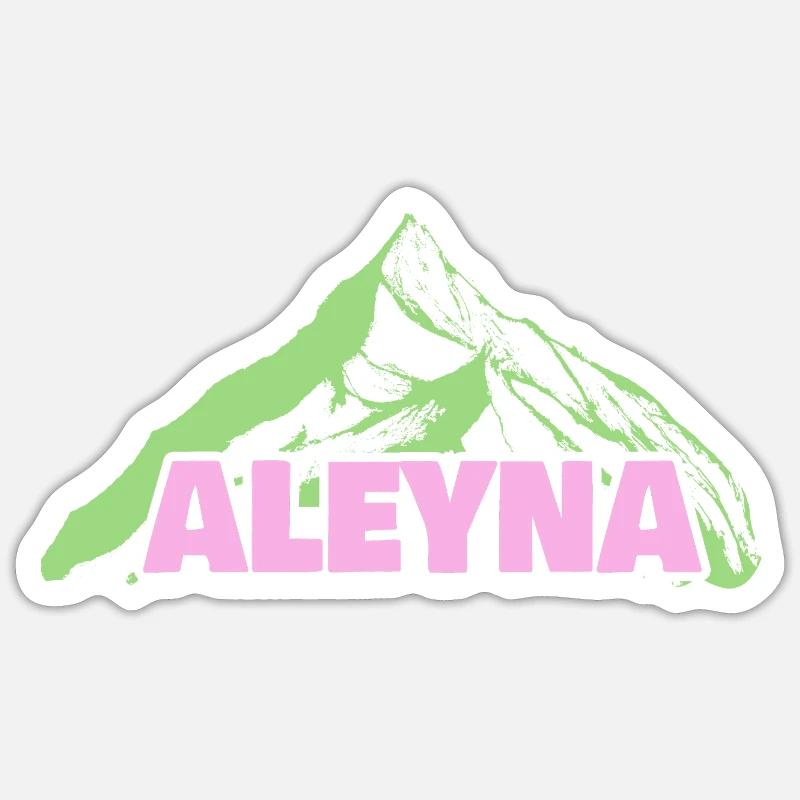 Mont Aley - Sticker taille S (10 x 10 cm) - blanc mat