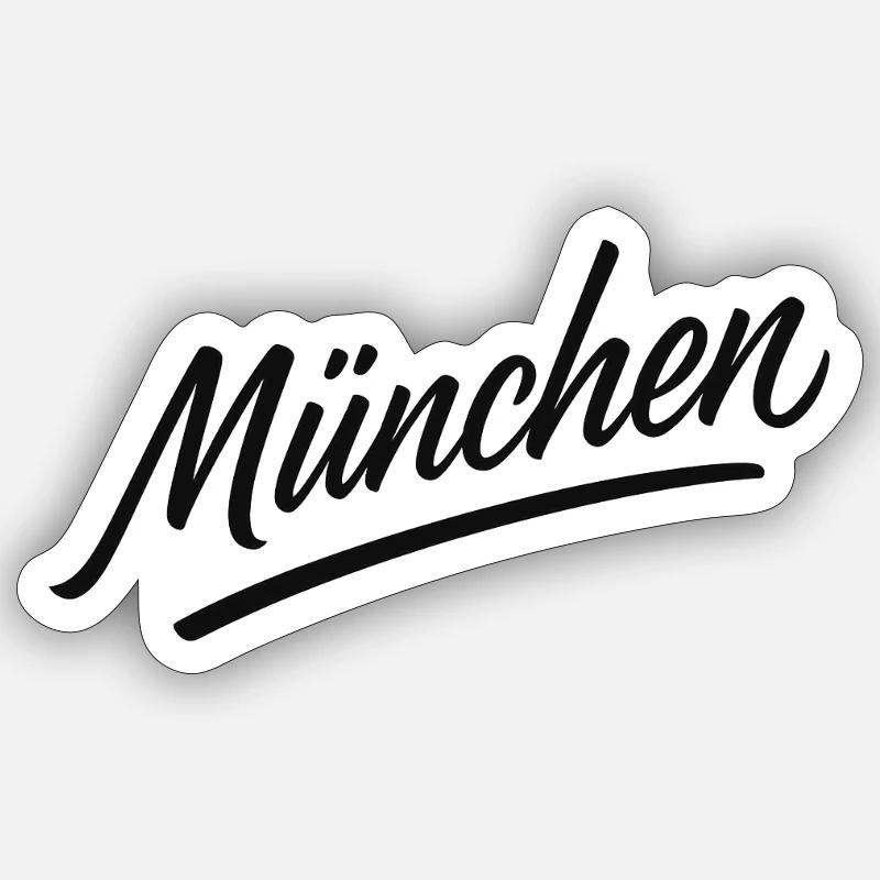 München Script Flair - Sticker Größe S (10 x 10 cm) - Mattweiß