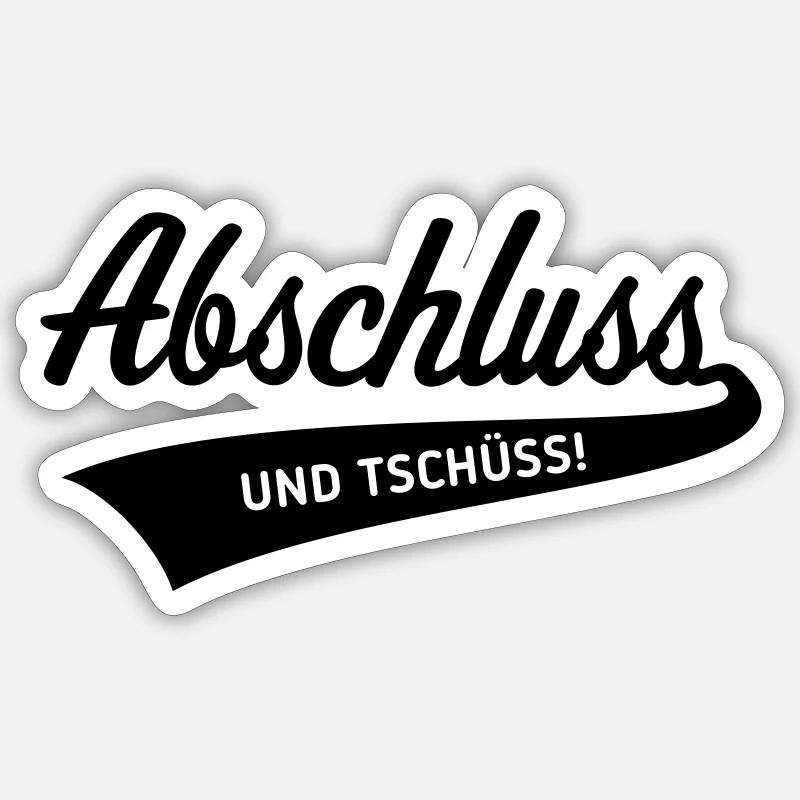 Conclusion – and bye! (Graduation / Black) - Sticker size S (10 x 10 cm) - white matte