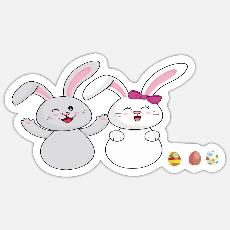 Cuddly bunny Sticker size S (10 x 10 cm)
