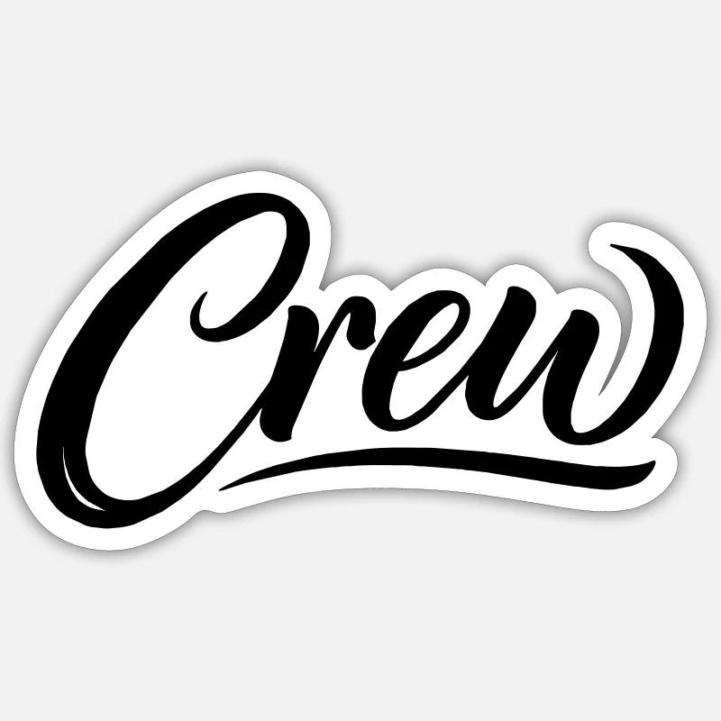 Crew - Sticker Größe S (10 x 10 cm) - Mattweiß