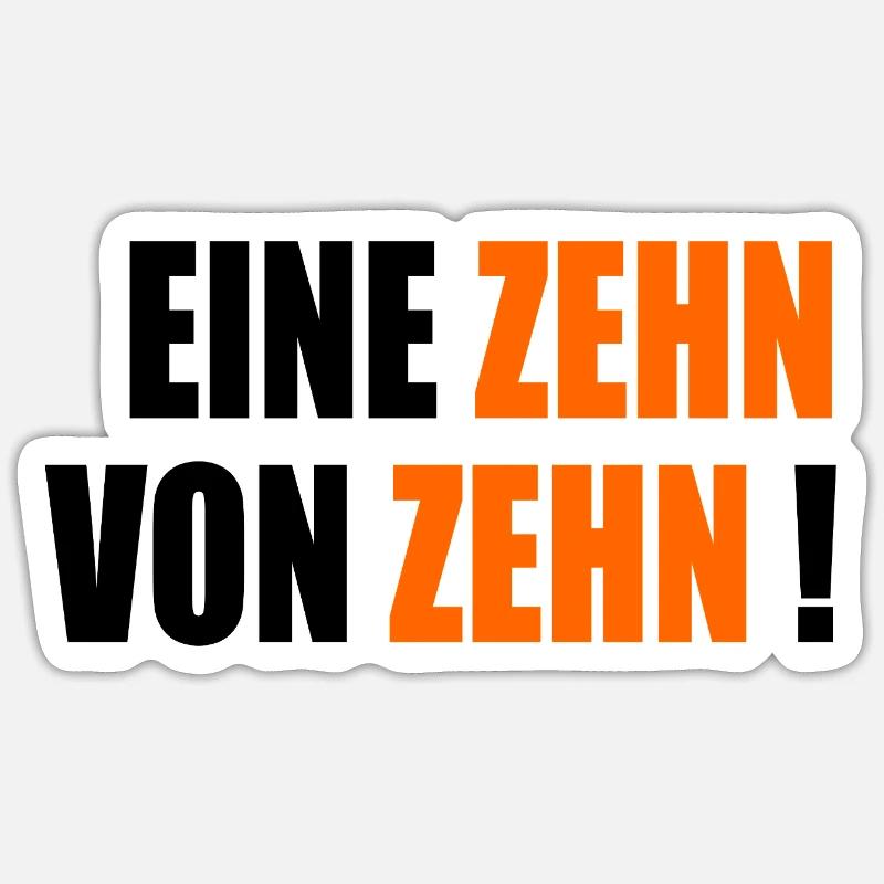 Dix sur dix - compliments - Sticker taille S (10 x 10 cm) - blanc mat